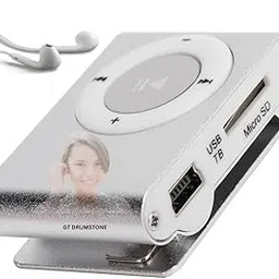 Drumstone 𝟏𝟓 𝐘𝐞𝐚𝐫𝐬 𝐆𝐮𝐚𝐫𝐚𝐧𝐭𝐞𝐞 MP3 Player with Back Clip – Portable USB Music Player, Durable Aluminum Alloy Body, Up to 5H Playtime, Expandable Memory Slot (Up to 8GB) – Silver, No Card-image-3