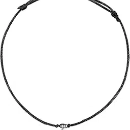 darshraj 925 Sterling Silver black thread anklet Fish adjustable |Payal |Bracelet For Girls |Women|Men|Boys|Kids|Children-picture-13