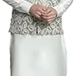 jompers Men's Embroidred Nehru Jacket With Solid Kurta Pyjama.-picture-38