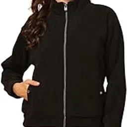 Women Mock Neck Front-Open Sweatshirt-image-50