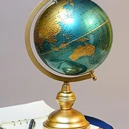 RIZIK STORE™ Educational World Globe with Heavy Metal ARC and Base/Home Decor/Political Globe/Office Globes for Kids & Students (Green)-image-64