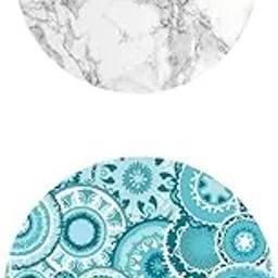 Merishopp 2 Pieces 120cm 48" Waterproof Non-Slip Round Table Cover Table Cloth Decor-picture-26