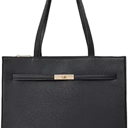 accessorize London Women's Brown Metal twist-lock tote Bag |Fits Upto 14 Inch Laptop | Tote bags for women office use |Work bag for woman |Shoulder bag for ladies | Gift for ladies-picture-12