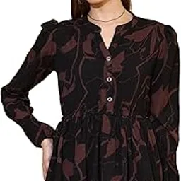 Women's Top Shirt Stylish Trendy for Girls | Floral Printed Top | Lightweight Day Comfort-image-8