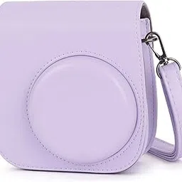 TEKTONIC Lilac Purple Instant Camera Case for Fujifilm Mini 11 & MIni 12 | PU Leather Protective Bag with Pocket & Adjustable Shoulder Strap-picture-13