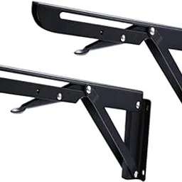 THE STYLE SUTRA 2 Pieces Folding Shelf Brackets DIY Wall Mounted for Backyard Workshops Shop 10 Inches-image-47