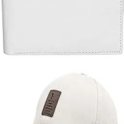 Classic White Baseball Cap, PU Leather Wallet, Cotton, Adjustable,Pack of 2-picture-30