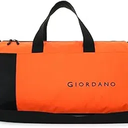 Unisex 18L Polyester Duffel Bag | Colour-Blocked, Ultra-Lightweight Sports, Gym and Weekend Travel Bag for Men & Women | Orange-image-10