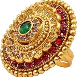 jyona Slender Gold Plated Pearl Finger Ring For Girls and Women(FR143)-picture-18