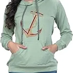 style club Printed // Embroidered Cotton Women Hooded Full Sleeve White T-Shirts // Top-picture-12