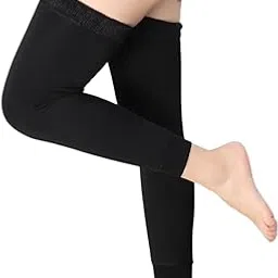 fashiol Solid Warm Woolen Thigh High Knee High Leg Warmer Winter Long Boot Cuffs Socks for Women - Free Size-picture-40