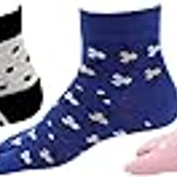 rc. royal class Women's Ankle Length Thumb Cotton Printed Socks (Pack of 5)(Multicolored)-picture-17
