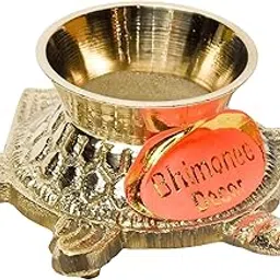 Bhimonee Decor | Brass Shankh Stand for Pooja Room Decor | 1 Inch | Elegant Brass Shankh Holder for Pooja Items | Spiritual Home Temple Accessory | 100 gm-image-18