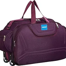 brenston Escon-Purple 55 Liters Polyester Water-Resistant Duffle Strolley Bag- Luggage Bag - Purple-picture-16