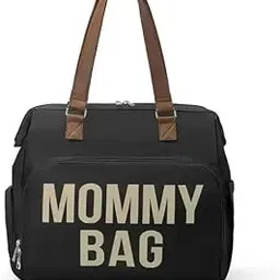 Bear Hugs Waterproof Multi-Functional Compact Mommy Bag - Lightweight and Compact Diaper Bag with Spacious Compartments, Insulated Pockets, and Waterproof Design, Perfect for On-the-Go Parents-picture-49