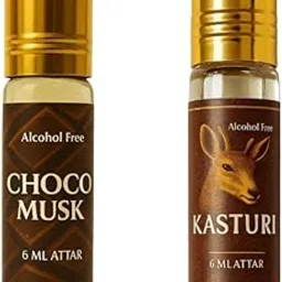 Zenorix Kasturi attar and Choco Musk Attar | Sweet choco Musk Perfume Oil for Men & Women | Long Lasting & Alcohol-Free 6ml-image-39