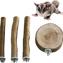 NEOUZA Sugar Glider Cage Stand Pole and Platform Made of Natural Eucalyptus,Molar Paw Grinding Standing Climbing Toy-picture-35