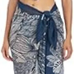 cool and casual Sheer Sarong Beach Coverups, Long Georgette Swimsuit Coverup Sarongs for Women Beach Wear Bikini Wrap Coverup - Multicolor, 60+"-picture-41