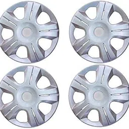 AutoMoto Sporty Type Silver O.E Colour 14-Inch Press Fit Type with Metal Rings Wheel Cover for Maruti WagonR VXI All Models (Set of 4 Pieces)-picture-48