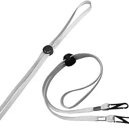 Face Mask Lanyard Strap, Adjustable Length Face Cover Lanyards, 2PCS Ear Pressure Relief Safety Holder for Women, Men, Kids, Gray-picture-19