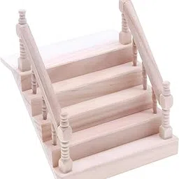 Dollhouse Stairs, Miniature Furniture for Dollhouse, Handrail Staircase for Dollhouse Miniature, Educational Toy for Kids-picture-18