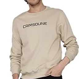 crimsoune club Men's Beige Typographic Print Sweatshirt-picture-40