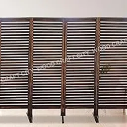 WOOD CRAFT CITY Wooden Living Room Partition | Office Panel Room Divider | 6-Foot Wall Separator | Partitions and Dividers (6 Panel with Stand)-image-40