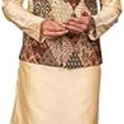 kisah Men's Kurta Jacket Churidar Set, Blue Silk Blend, Embroidered Regular Fit Mandarin Collar Long Sleeves-picture-30