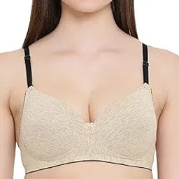 clovia Women's Cotton Rich Padded Non-Wired Push-Up T-Shirt Bra Multiway-picture-38