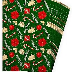 100yellow® Wrapping Paper Decorative Festive Merry Christmas Printed Crafting Christmas Gift for Friends, Set of 6-picture-29