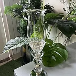 Indus Decor Crystal Clear Candle Stand - Elegant Glass Candle Holder for Home Decor - Perfect for Dining Table, Living Room, or Special Occasions (1 Unit, 30 cm)-image-37