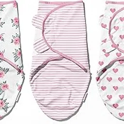 Infancy Dreams - Baby Cotton Swaddle Wraps (Flower Edition) (0-3 Months) image 1