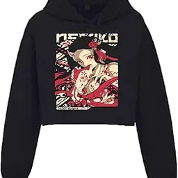 ninfin NinfinWomen and Girls Crop Hoodie,Anime Girls Lavander Styles Woman Anime cropFor Winters-picture-33
