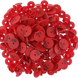 Losa 100PCS Small Numbered Livestock Ear Tag for Pig Cow Cattle Goat Sheep Red-picture-27
