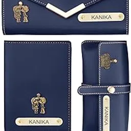 riwyan Customized Women's Combo Gift Set ? Wallet, Sunglasses Cover, Keychain & Passport Cover Personalized Name Engraved Gift Set (RYCLFWB01)-picture-41