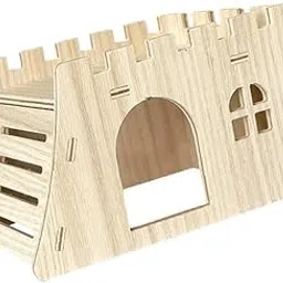 BNF Pet Hideout Hut Hamster Corner House for Gerbil Rat Chipmunk Syrian Hamsters | Pet Supplies | Small Animal Supplies | Exercise & Toys' | 1Hamster Wood House-picture-19