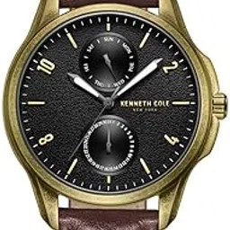 kenneth cole Quartz Multifunction Brown dial Leather Strap Watch for Men-KCWGF0015901MN-picture-45