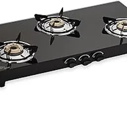 RICH FLAME Gas Stove 3 Burners | ISI Certified | 3 Burner Gas Stove, Bright Magic Glass Top 3 Brass Burners, Gas Chulha, LPG & PNG Compatible (Tempered Glass, Stainless Steel)-picture-17