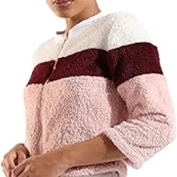 campus sutra Women's Cotton Regular Fit Cropped Sweatshirt for Casual Wear Sweatshirt Crafted with Regular Sleeves,Comfort Fit and High-Performance for Everyday Wear-picture-14