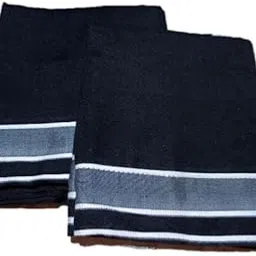 Color Kerala Style (Mundus) Dhotis for Men Black Veshti (Kaili) (Combo Pack of 2) Rich Black Color Lungies for Men Cotton-picture-11