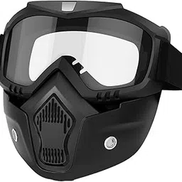 OBEROI'S TRADERS Bike Riding Goggle Mask Anti Scratch UV Protective Face & Eyewear Windproof Dirt Shield With Detachable Mouth Filter For Cycling, Bike Off Road Racing-picture-56