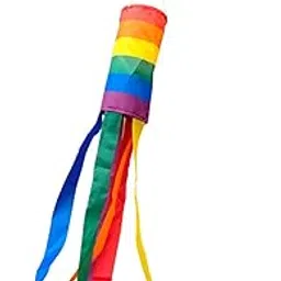 SECRET DESIRE Rainbow Windsock Ornament Colorful Hanging Decoration for Porch Patio Garden-image-46