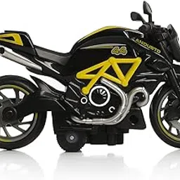 Funzyy: Diecast Pull Back Motorcycle Toy – Alloy Scale Model Racing Bike | Superbike Simulation with Lights & Sound | Collectible Sports Bike for Kids, Boys, Adults & Dashboard Decoration Gift-image-25