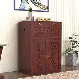 Trvientrix Handicraft Solid Sheesham Wood Inverter Battery Cabinet | Single Battery Box | Wooden Inverter Battery Cabinet | Battery Box | Sheesham Wood, Standard (Mahogany)-picture-13
