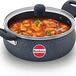 Hawkins Ceramic Nonstick Handi with Glass Lid, 3 Litre, Induction Biryani Pot, Granite Casserole (ICH30G)-picture-15