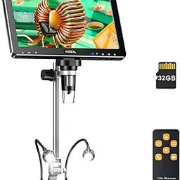 Hideal HM10 10.1" HD IPS Digital Microscope 1500X, 16MP Coin Microscope Magnifier for Error Coins with Light, LCD Soldering Microscope for Adults with Screen, PC/TV Compatible, 32GB-picture-32