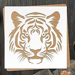 Tiger Head Stencil - Reusable Stencils for Painting - DIY Tiger Head Crafts and Decor 10 x 10 inch-picture-21