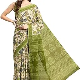 ratan Pure Cotton Printed Mulmul Saree for Women with Blouse Piece image 1