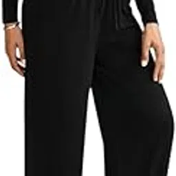 dockstreet Straight Wide fit Long Length Open Bottom Jogger for Women/Trending Multi Pocket Style, Relaxed Casual Pants for Women-picture-29