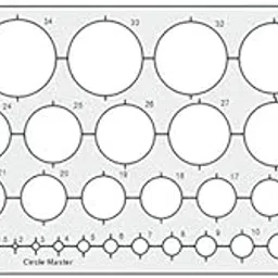 FIRST CLICK Art Circle Master with 35 Circles (White, Size: Length- 23.5 cm & Breadth- 11.5 cm)-picture-18